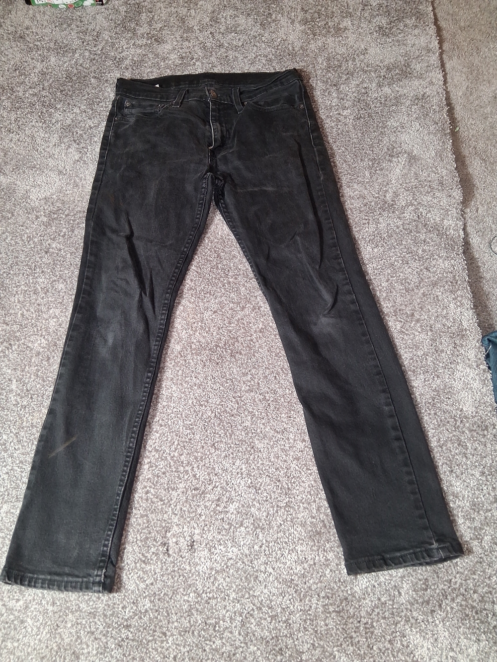 Levi's 514 Straight Leg Black Jeans Denim Mens